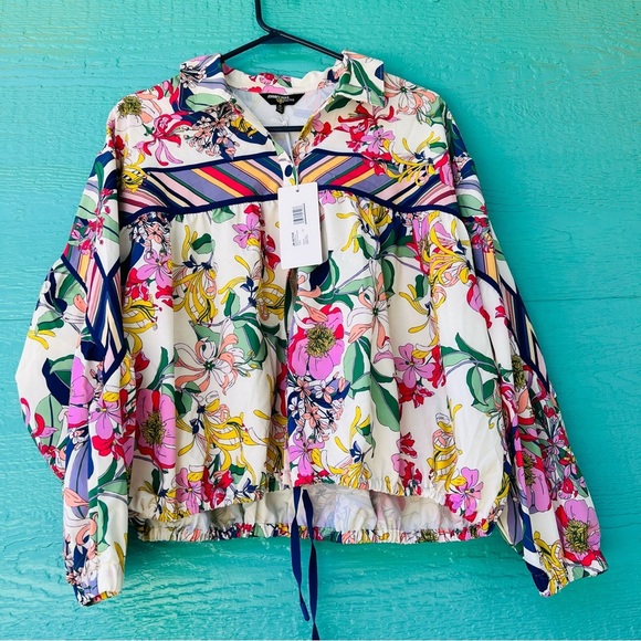 JOHNNY WAS BEE ACTIVE LIGHTWEIGHT BOMBER JACKET SIZE MEDIUM NWT RETAIL $340. - Picture 1 of 15